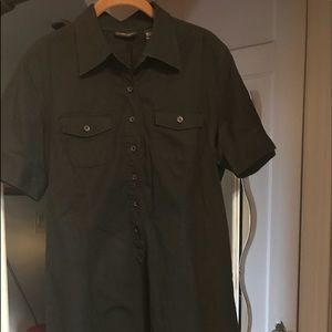 NY&Co Black button down dress